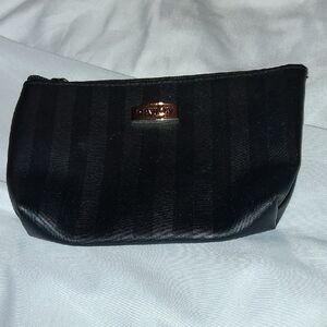 Revlon Stripe Makeup Pouch with Logo Plaque